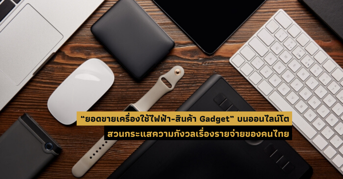 “ยอดขายเครื่องใช้ไฟฟ้า-สินค้า Gadget” บนออนไลน์โตสวนกระแสความกังวลเรื่องรายจ่ายของคนไทย